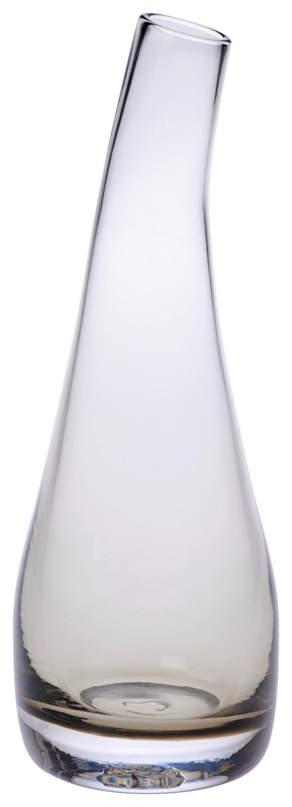 VAZA   7,00/20,00/7,00 cm   staklo  - sivobraon, Dizajnerski, staklo (7,00/20,00/7,00cm) - Leonardo