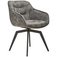 STOLICA S NASLONOM ZA RUKE  crna, tamno zelena  metal, tekstil      - tamno zelena/crna, Design, metal/tekstil (59/83/63cm) - Hom`in