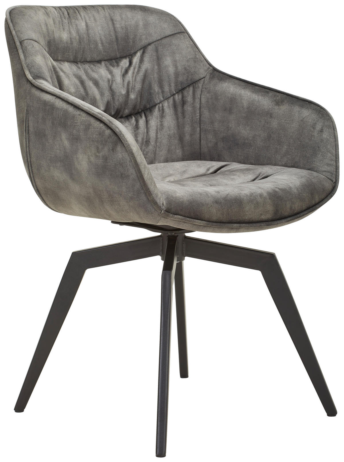 STOLICA S NASLONOM ZA RUKE  crna, tamno zelena  metal, tekstil      - tamno zelena/crna, Design, metal/tekstil (59/83/63cm) - Hom`in