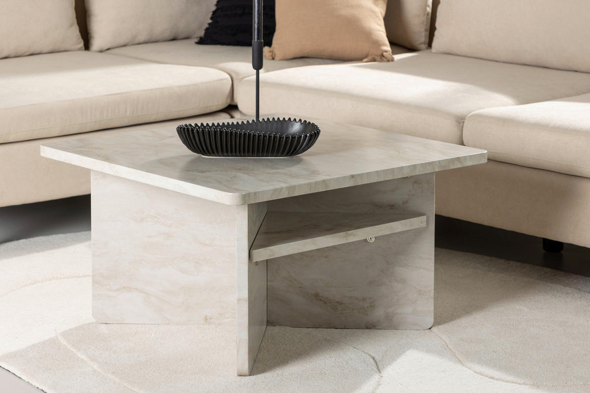 COUCHTISCH 75/75/42 cm quadratisch Beige  - Beige, Design, Holzwerkstoff (75/75/42cm) - Livetastic