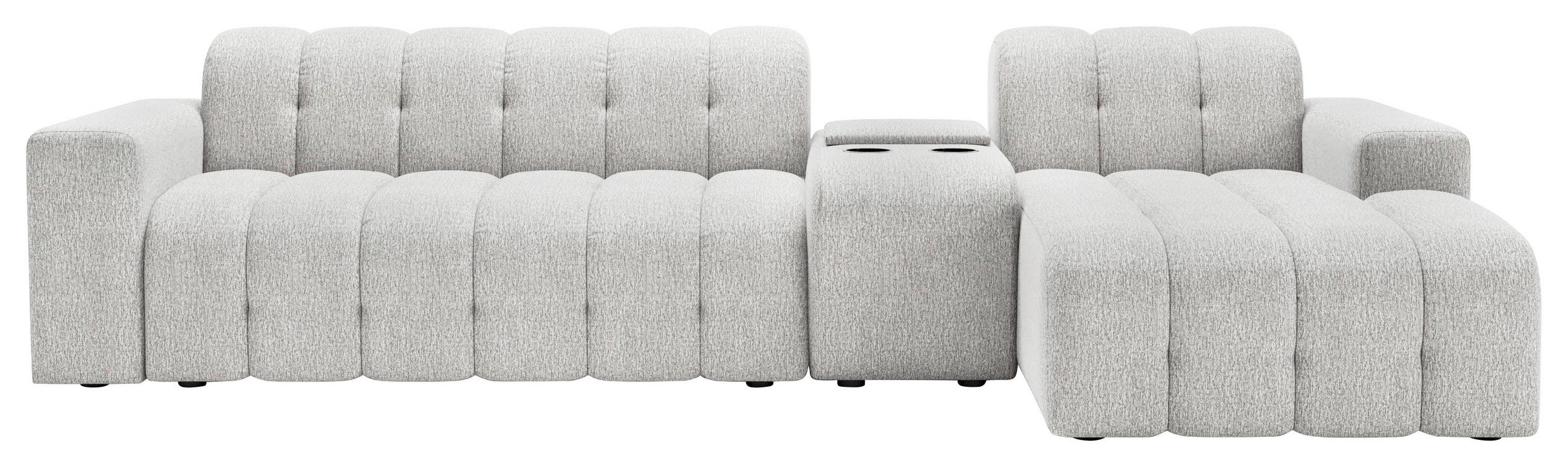 Milino Ecksofa Perlmutt 299x150 cm