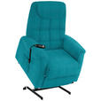 FERNSEHSESSEL in Mikrofaser Türkis  - Türkis/Schwarz, KONVENTIONELL, Kunststoff/Textil (83/113/92cm) - Xora