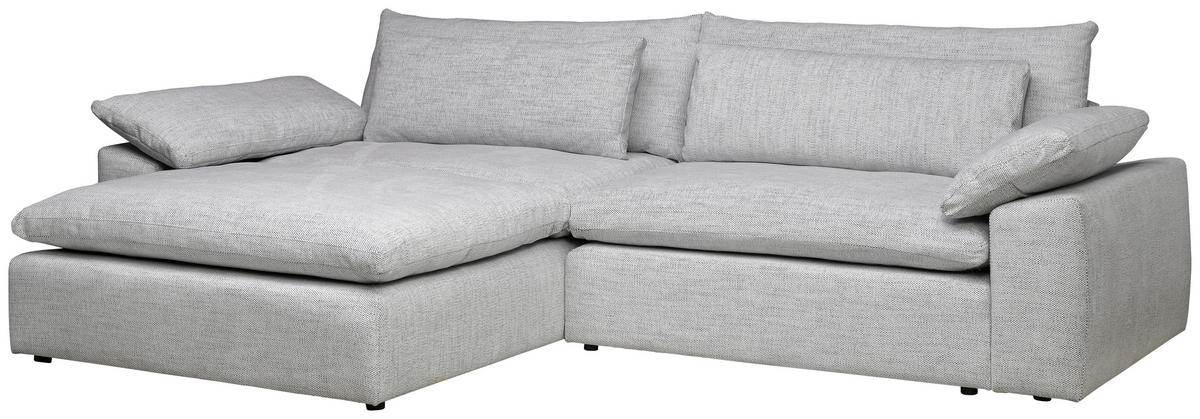 ECKSOFA  in Webstoff Grau  198/306 cm  - Schwarz/Grau, MODERN, Kunststoff/Textil (198/306cm) - Carryhome
