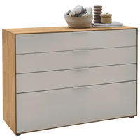 SIDEBOARD  121/88/45 cm 4 Schublade(n)  - Wildeiche/Perlmutt, Design, Holz/Holzwerkstoff (121/88/45cm) - Valnatura