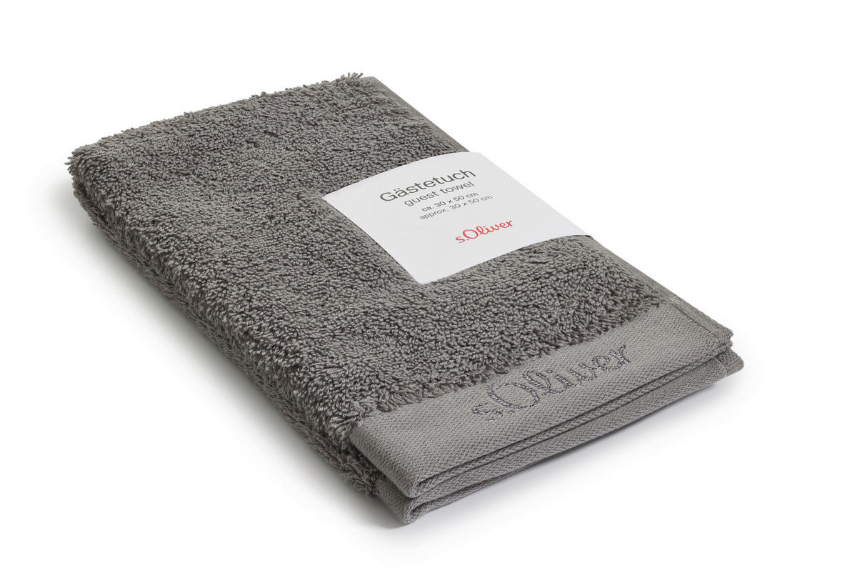 GÄSTETUCH s.Oliver Grau 2-teilig 30/50 cm  - Grau, Trend, Textil (30/50cm) - S. Oliver