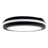 KOUPELNOVÉ STROPNÍ LED SVĚTLO, 30/30/5 cm  - černá, Basics, plast (30/30/5cm)