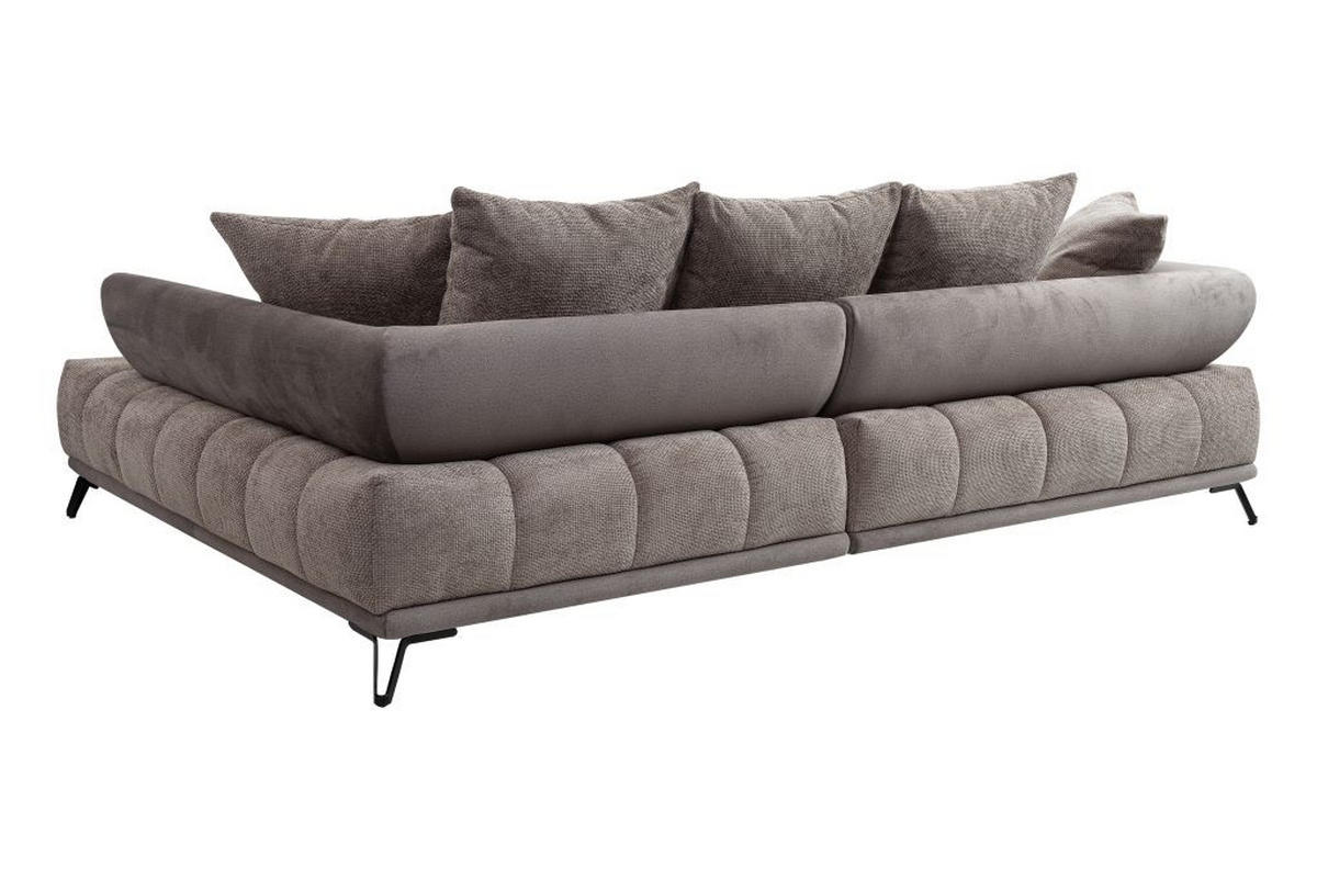 HÖRNSOFFA i chenille taupe  - svart/taupe, Modern, metall/textil (262/184cm) - MID.YOU