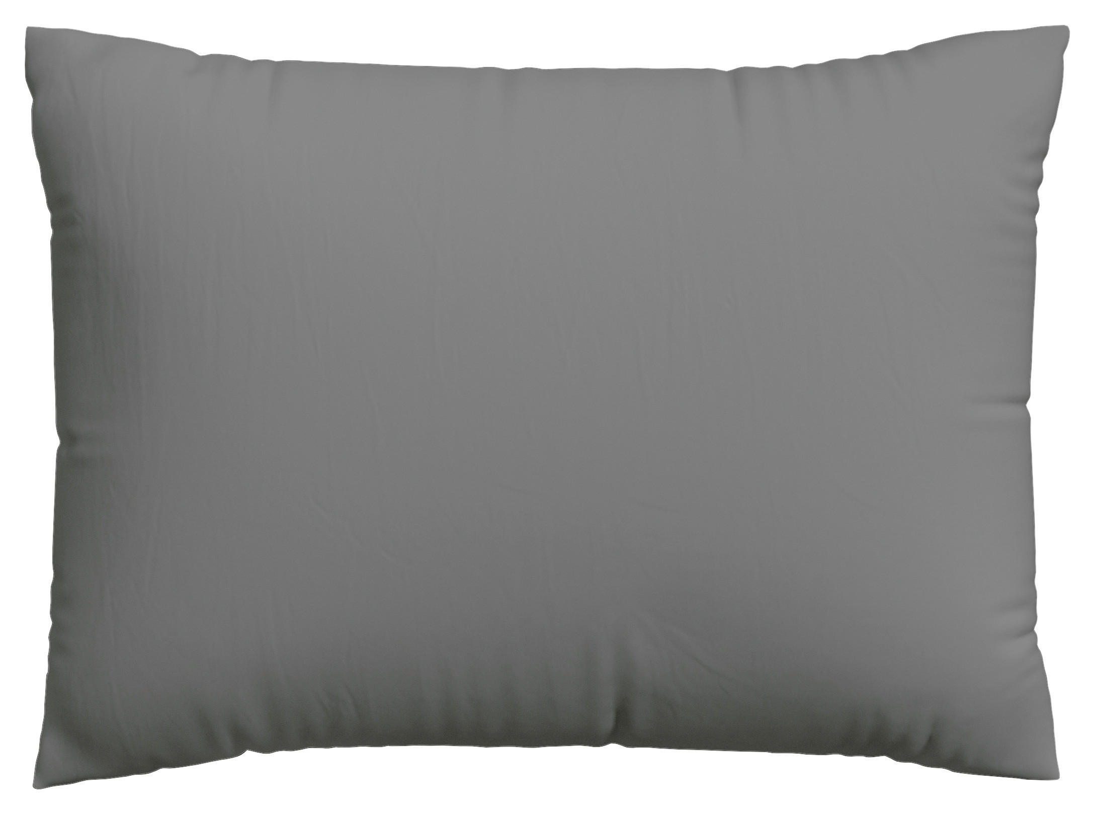 KOPFPOLSTERBEZUG WOVEN SATIN 70/90 cm  - Grau, Basics, Textil (70/90cm) - Schlafgut