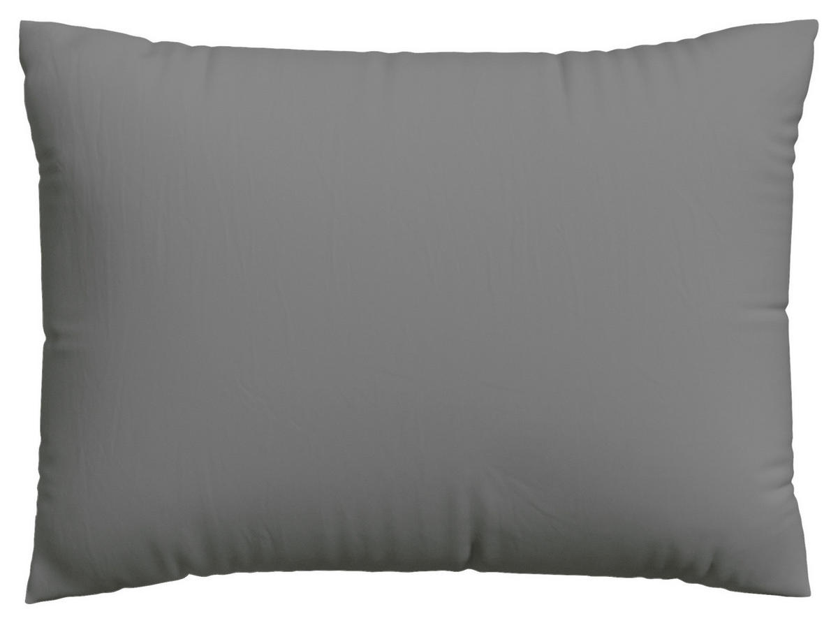 KOPFPOLSTERBEZUG WOVEN SATIN 70/90 cm  - Grau, Basics, Textil (70/90cm) - Schlafgut