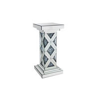 MASĂ AUXILIARĂ in sticlă, material pe bază de lemn 30,8/30,8/71 cm  - argintiu, Trend, sticlă/material pe bază de lemn (30,8/30,8/71cm) - Ambia Home