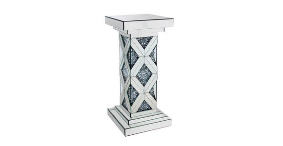 BEISTELLTISCH in Glas, Holzwerkstoff 30,8/30,8/71 cm - Silberfarben, Trend, Glas/Holzwerkstoff (30,8/30,8/71cm) - Ambia Home