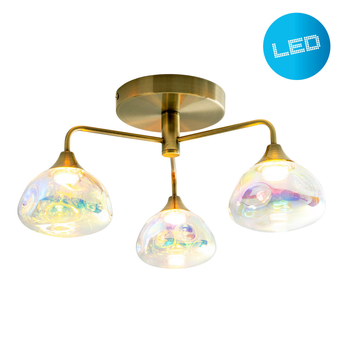 LED-DECKENLEUCHTE   - Messingfarben, Design, Metall (19,5cm) - Näve