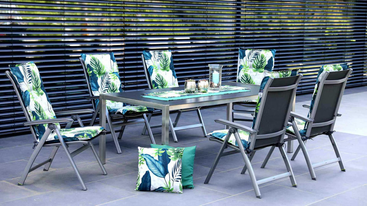 SEDEŽNA BLAZINA - modra/zelena, Basics, tekstil (50/7/120cm)