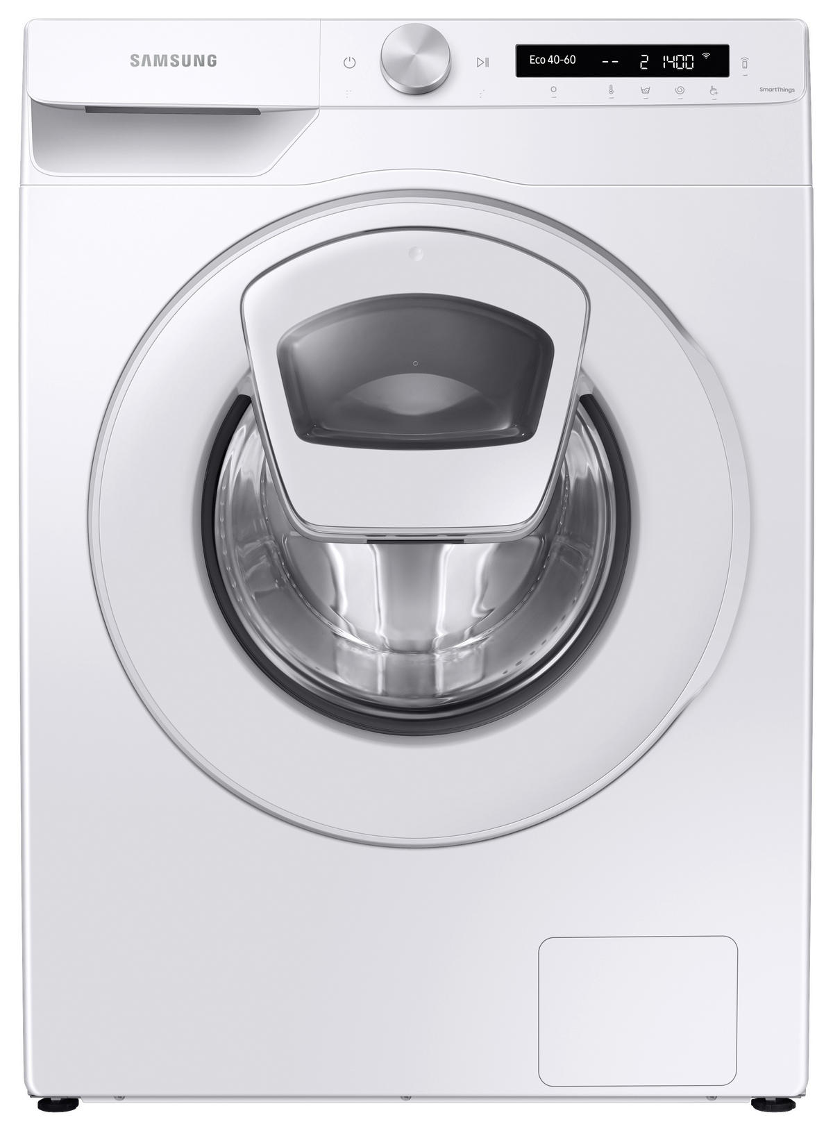 WASCHMASCHINE WW80T554ATW/S2   - Schwarz/Weiß, Basics, Glas/Kunststoff (60/85/55cm) - Samsung