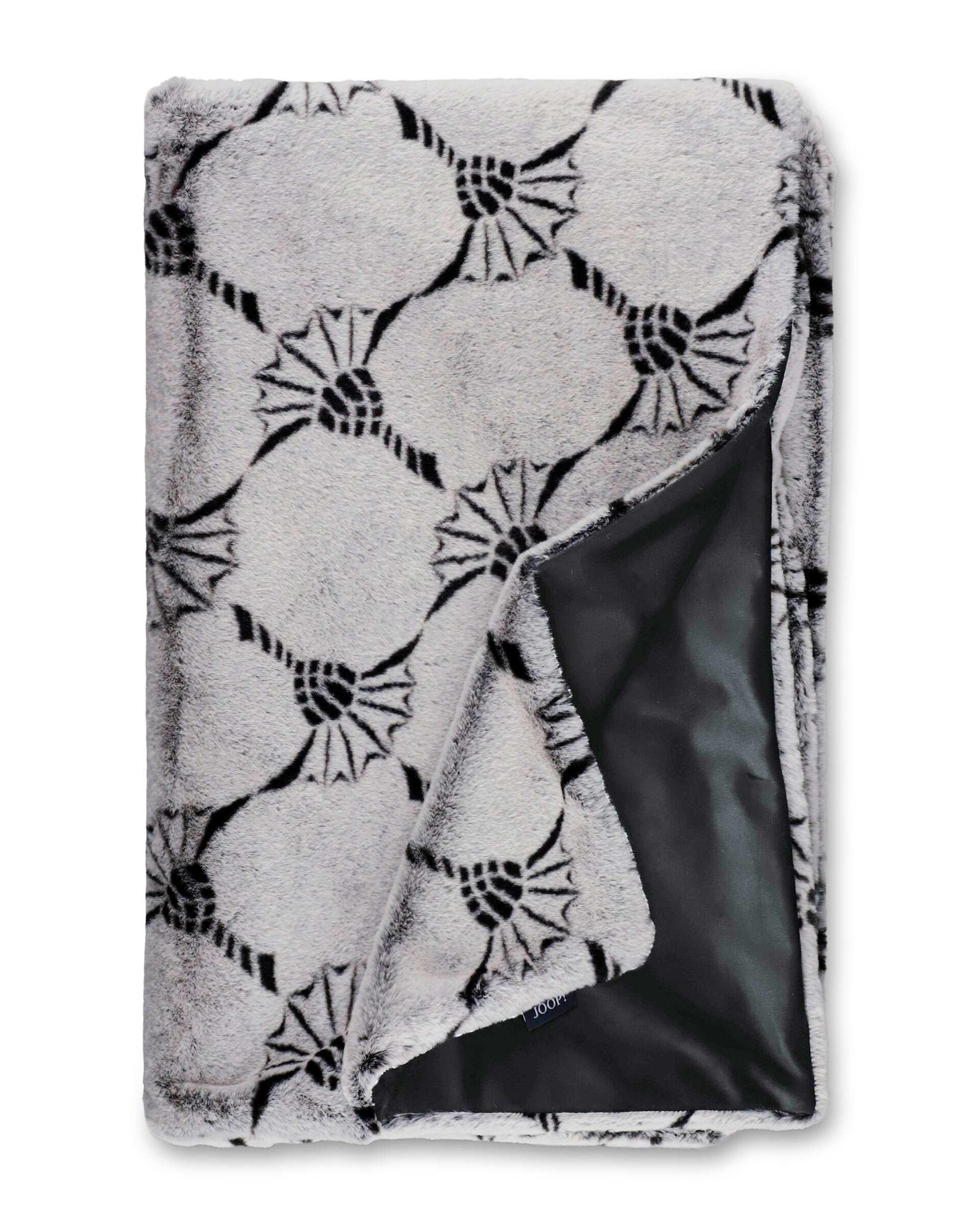 PLAID CALM CORNFLOWER 130/170 cm  - Schwarz/Weiß, Basics, Textil (130/170cm) - Joop!