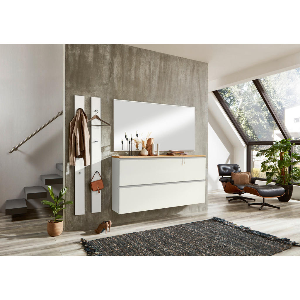 Thumbnail - Dieter Knoll Garderobenpaneel, Silber, Weiß, Holzwerkstoff, 14x170x5 cm, Goldenes M, Made in Germany, DGM-Klimapakt, Auf...