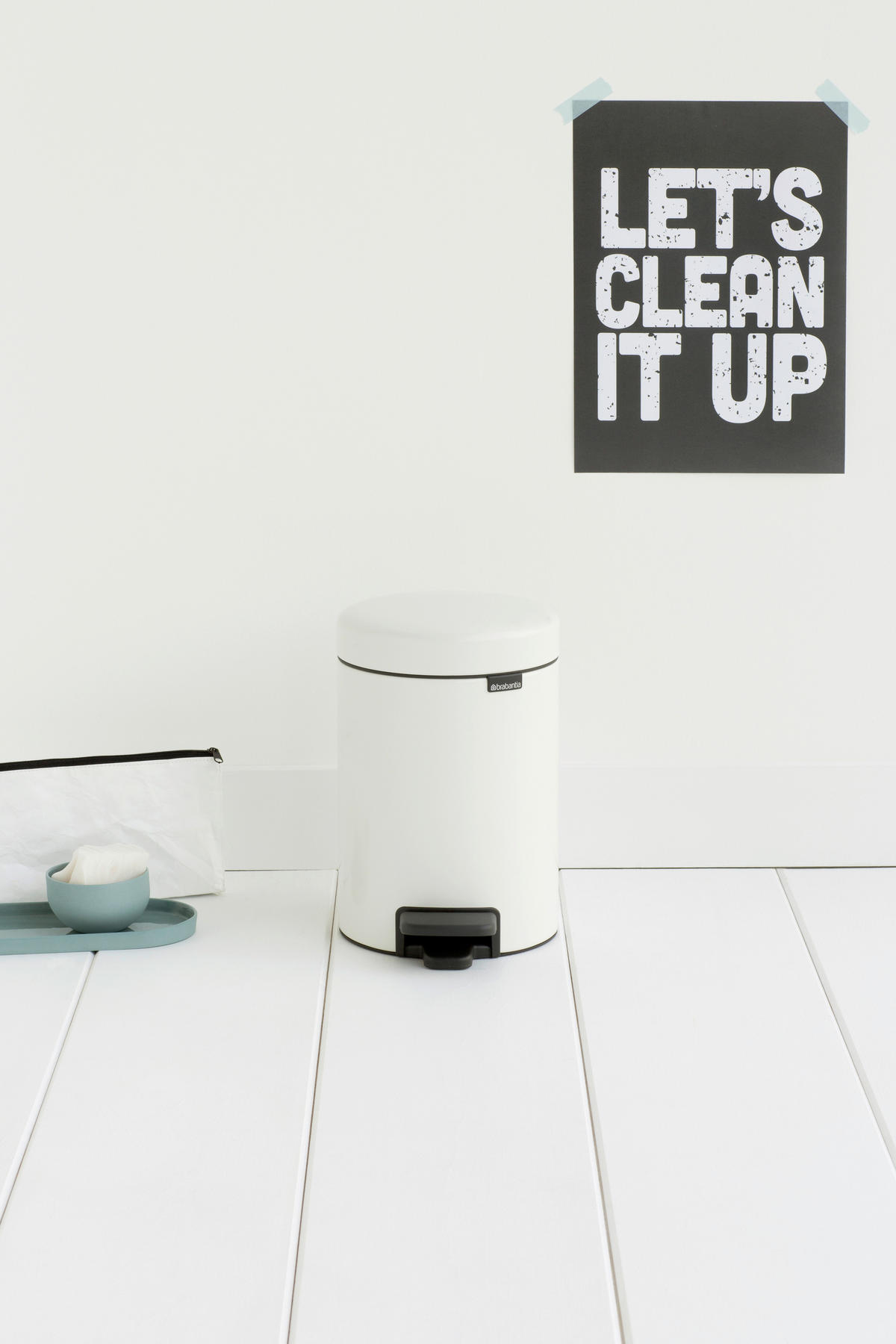 KOŠ ZA SMETI - bela, Design, umetna masa (16,8/26,4/23,5cm) - Brabantia