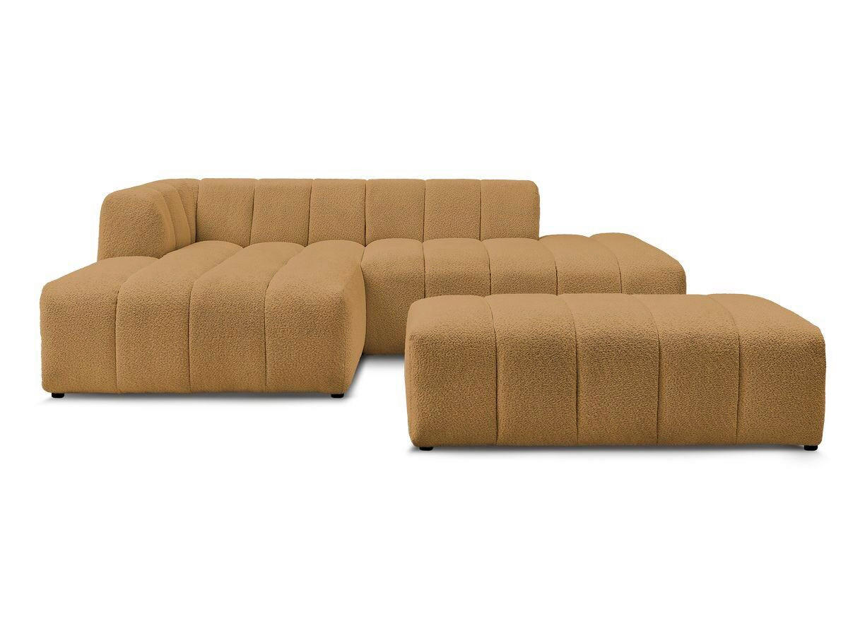ECKSOFA  ANNECY Gelb Bouclé  - Gelb/Schwarz, MODERN, Kunststoff/Textil (170/262cm)