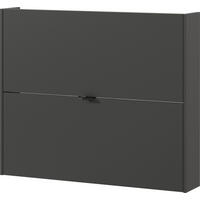HÄNGESCHUHSCHRANK Graphitfarben, Eichefarben  - Eichefarben/Schwarz, Design, Holzwerkstoff/Metall (100/83/18cm)