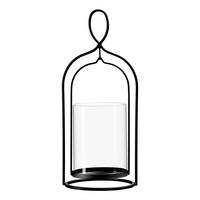 WINDLICHT Klar, Schwarz  - Klar/Schwarz, Basics, Glas/Metall (13/13/32cm) - Ritzenhoff Breker