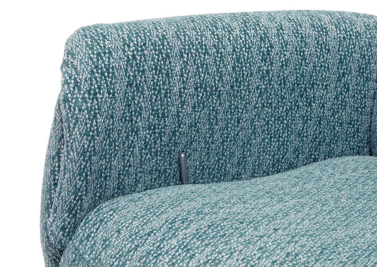 RELAXSESSEL Flachgewebe Relaxfunktion, Kopfteilverstellung, Fußteilverstellung, Rücken echt    - Edelstahlfarben/Petrol, Design, Textil/Metall (71/112/83cm) - Dieter Knoll