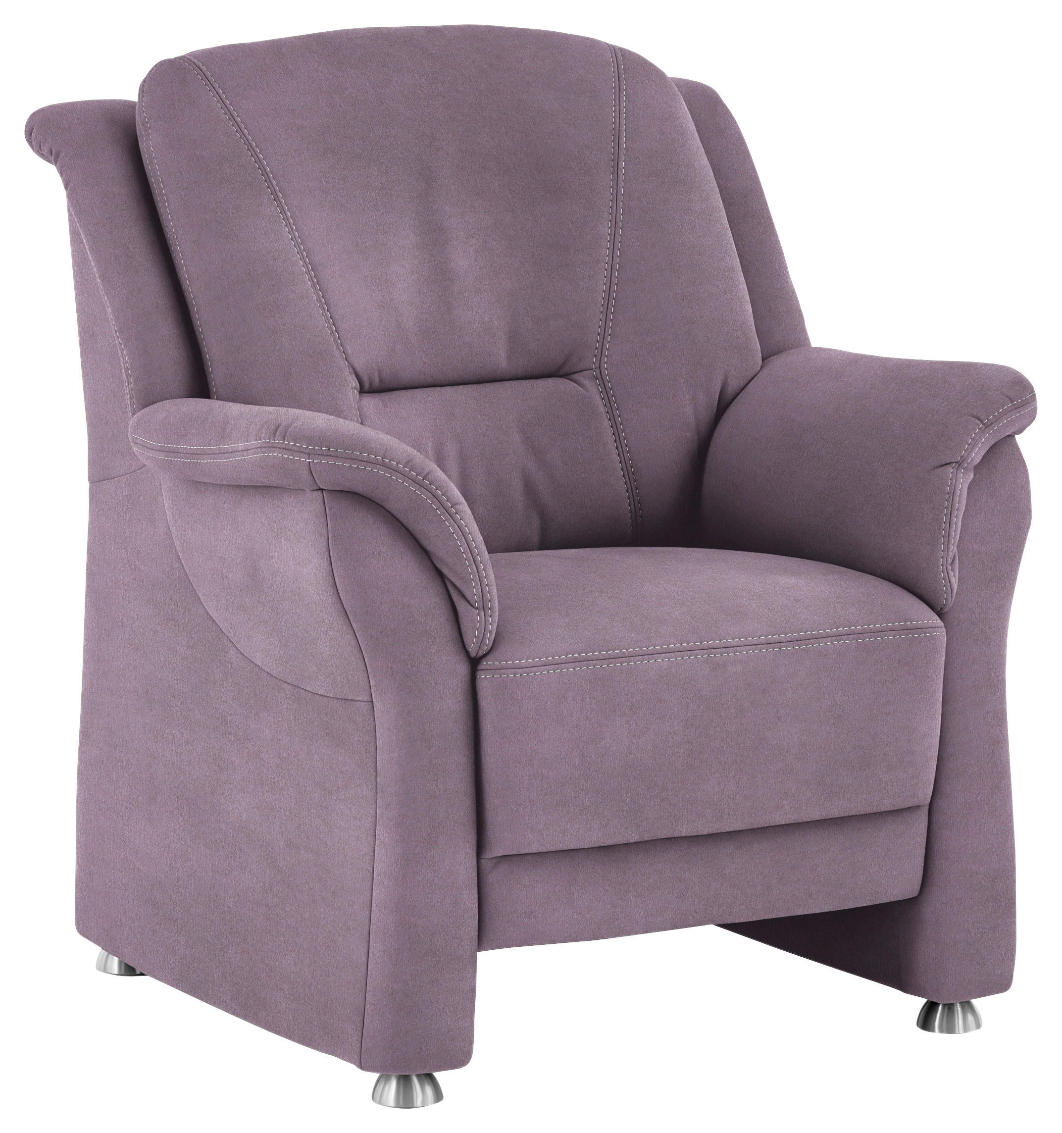 SESSEL in Mikrofaser Lila, Flieder  - Beige/Lila, Konventionell, Textil/Metall (90/100/89cm) - Beldomo Comfort