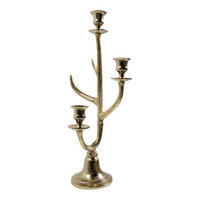 KERZENHALTER - Goldfarben, Basics, Metall (48cm)