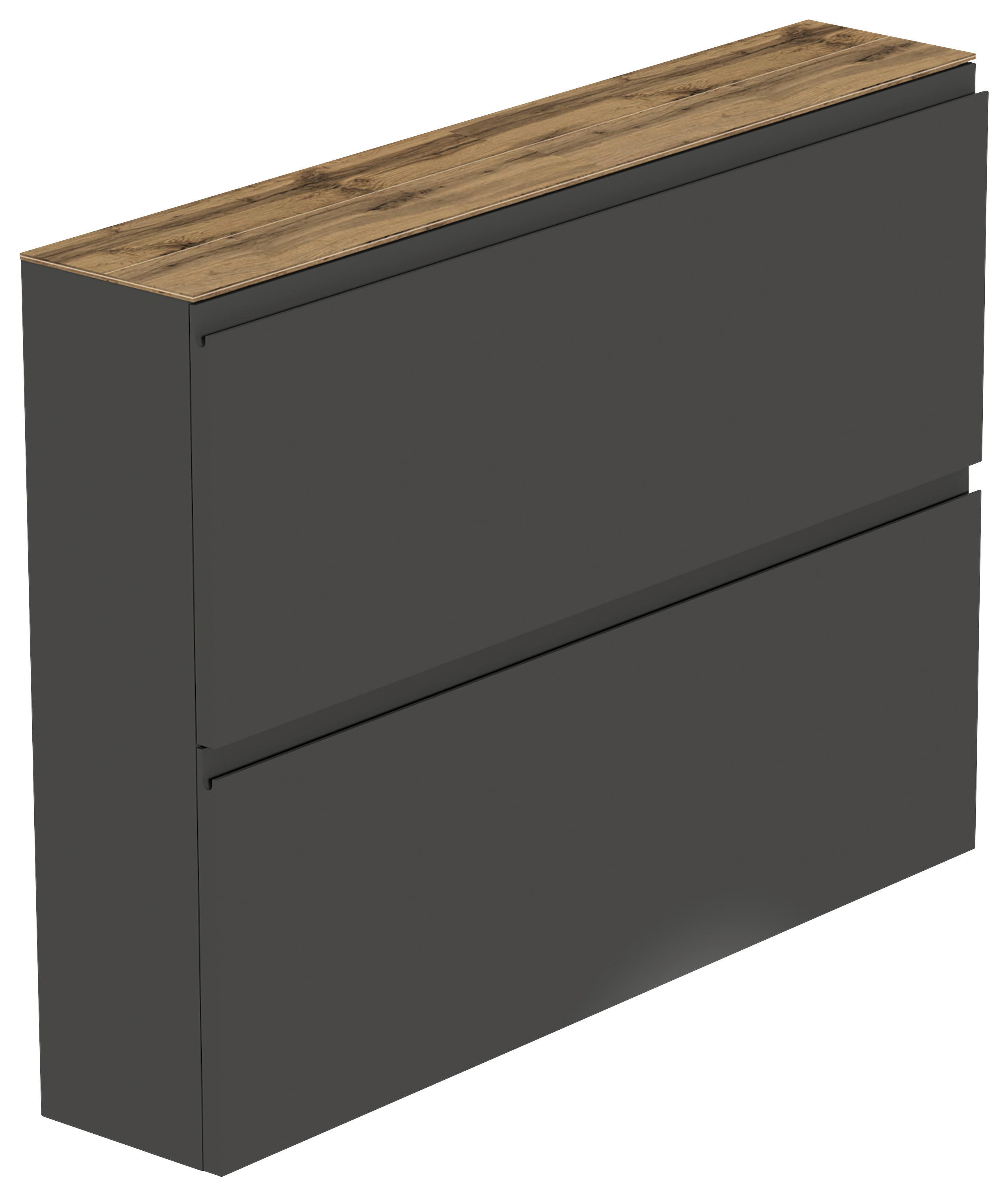 HÄNGESCHUHSCHRANK  in 110/82/22 cm  - Eichefarben/Anthrazit, Design, Holzwerkstoff (110/82/22cm) - Moderano