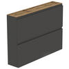 HÄNGESCHUHSCHRANK Anthrazit, Eichefarben  - Eichefarben/Anthrazit, Design, Holzwerkstoff (110/82/22cm) - Moderano