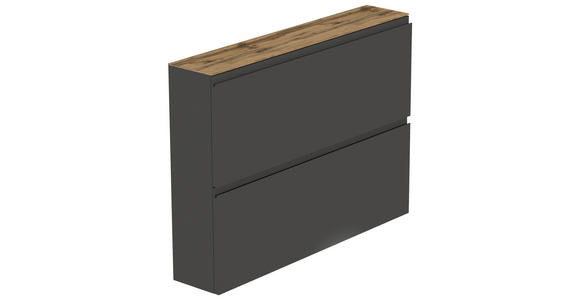 HÄNGESCHUHSCHRANK 110/82/22 cm  - Eichefarben/Anthrazit, Design, Holzwerkstoff (110/82/22cm) - Moderano