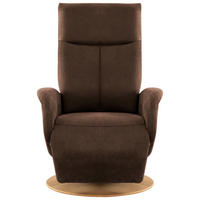 DREHSTUHL  in Mikrofaser Mokka  - Eichefarben/Mokka, Konventionell, Holz/Textil (75/112/82cm) - Sit & More