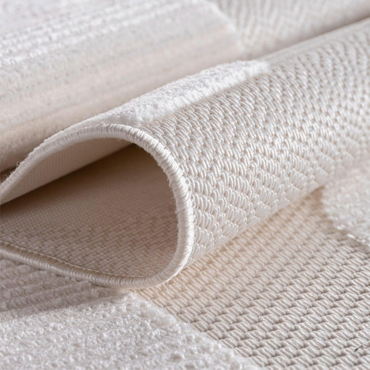 Thumbnail - Flachwebeteppich Doha, Creme, Textil, Struktur, rechteckig, 200x290 cm, Oeko-Tex® Standard 100, für Fußbodenheizung geei...