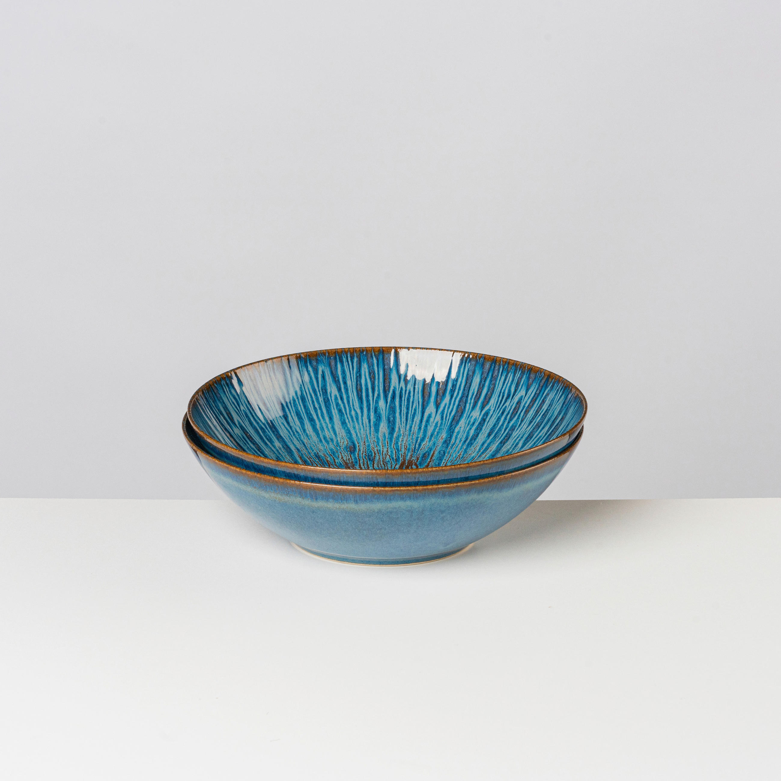 SCHÜSSELSET EISFALL 4-teilig 24 cm  - Blau, Basics, Keramik (24cm) - Gipfelstück