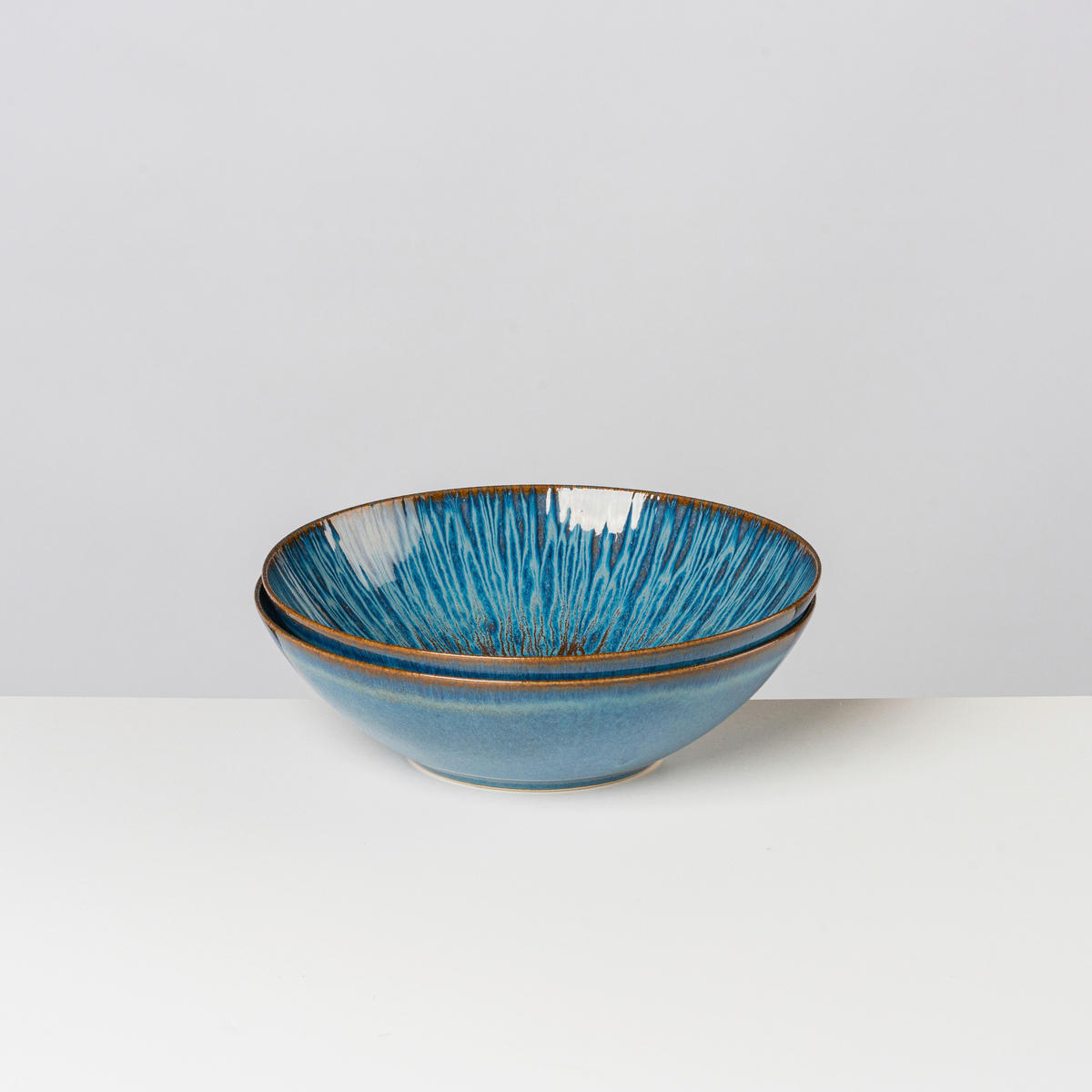 SCHÜSSELSET EISFALL 4-teilig 24 cm  - Blau, Basics, Keramik (24cm) - Gipfelstück