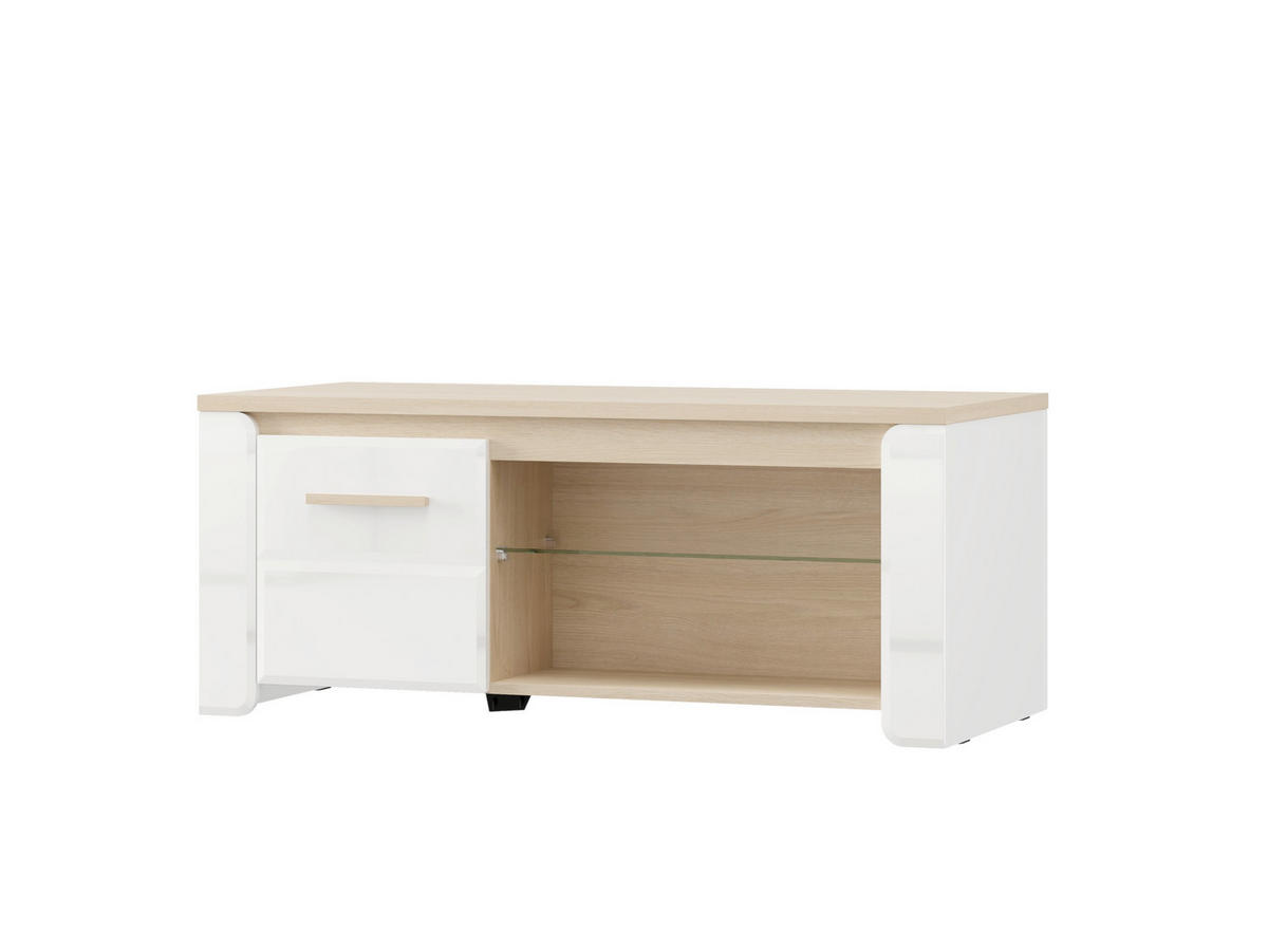 DOHÁNYZÓASZTAL faalapú anyag   - Bianco tölgy/fehér, Basics, műanyag/faalapú anyag (120/56,5/49,5cm) - Carryhome