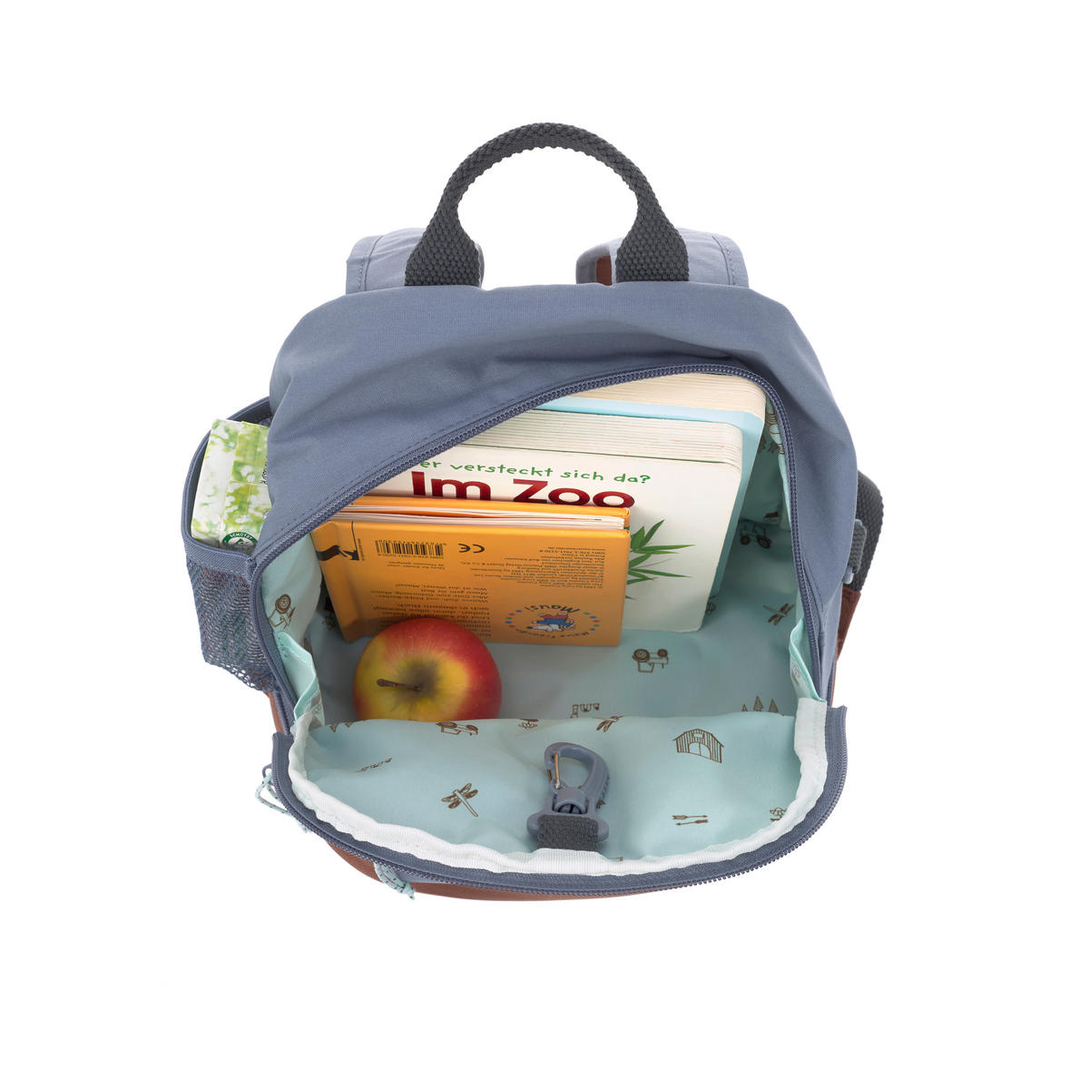 KINDERRUCKSACK Adventure Mini  - Blau/Braun, Basics, Textil (24,5/15,5/27cm) - Lässig