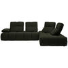ECKSOFA in Struktur Olivgrün  - Schwarz/Olivgrün, Design, Kunststoff/Textil (313/233cm) - Emilio Belluti