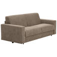SCHLAFSOFA Webstoff Taupe  - Taupe/Schwarz, KONVENTIONELL, Kunststoff/Textil (198/84/96cm) - Carryhome