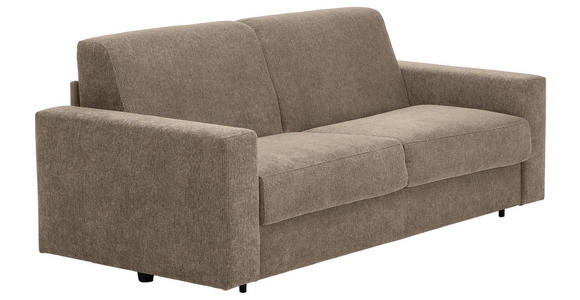 SCHLAFSOFA Webstoff Taupe  - Taupe/Schwarz, KONVENTIONELL, Kunststoff/Textil (198/84/96cm) - Carryhome