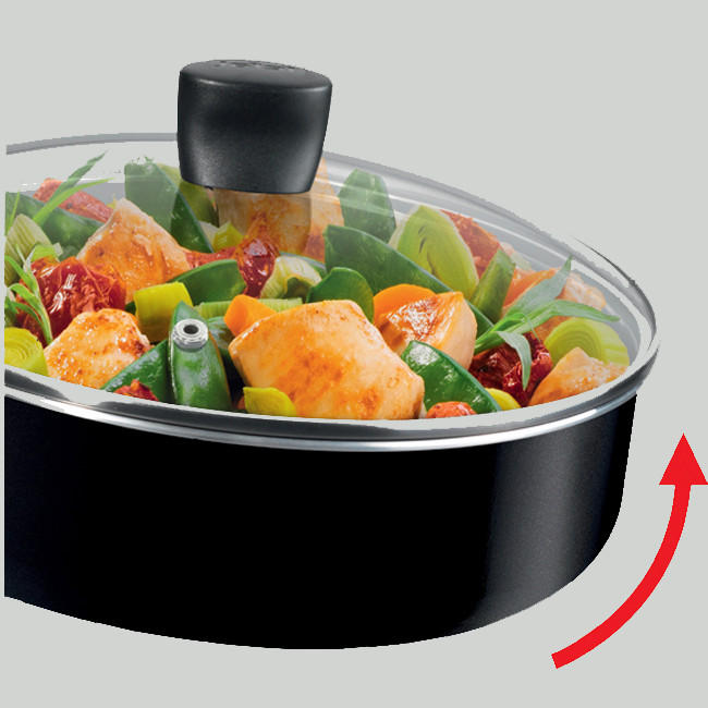 PFANNE HARD TITANIUM PRO  - Schwarz, Basics, Metall (53,8/29,4/11,7cm) - Tefal