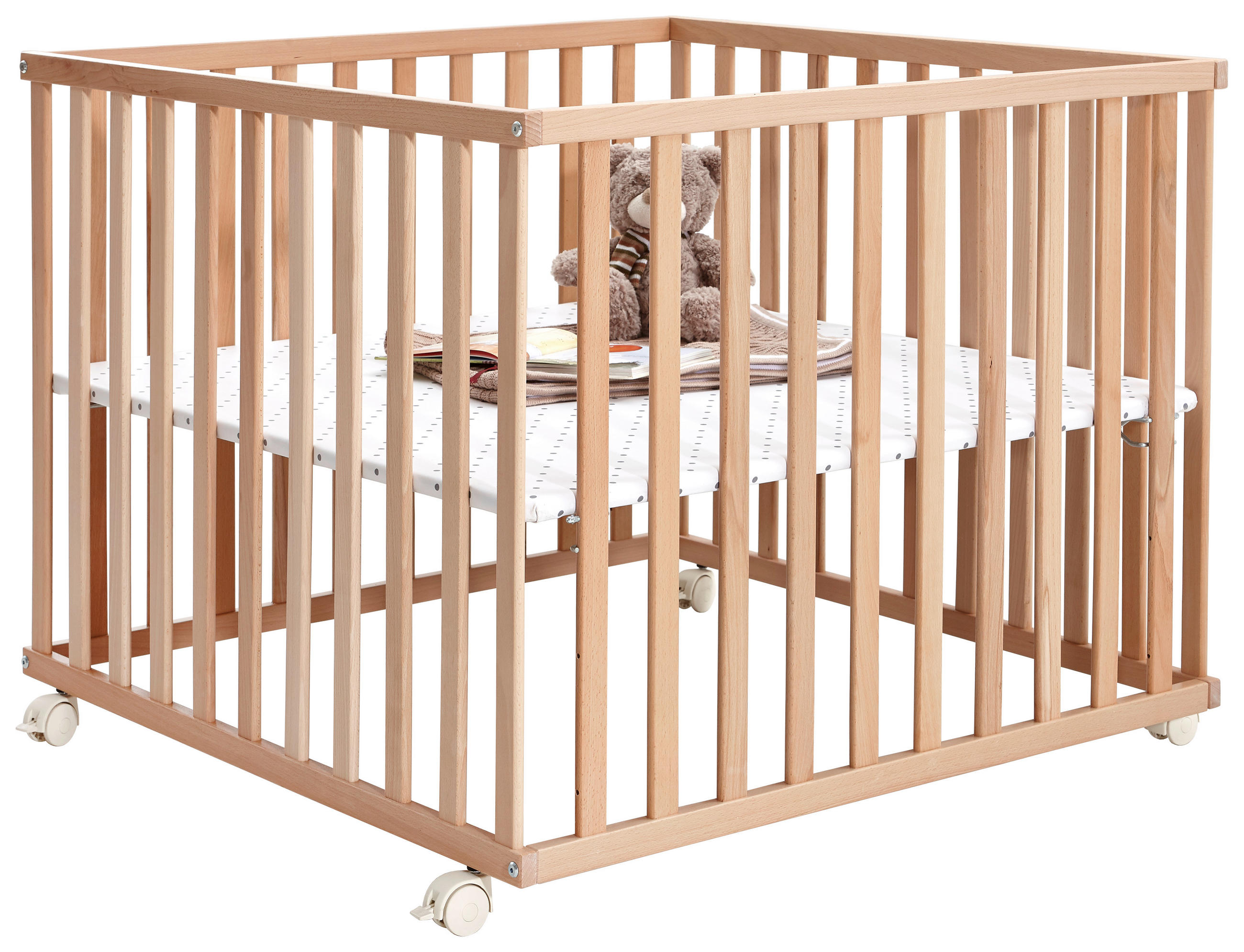 LAUFGITTER  97/97/70 cm  - Buchefarben, LIFESTYLE, Holz/Kunststoff (97/97/70cm) - My Baby Lou