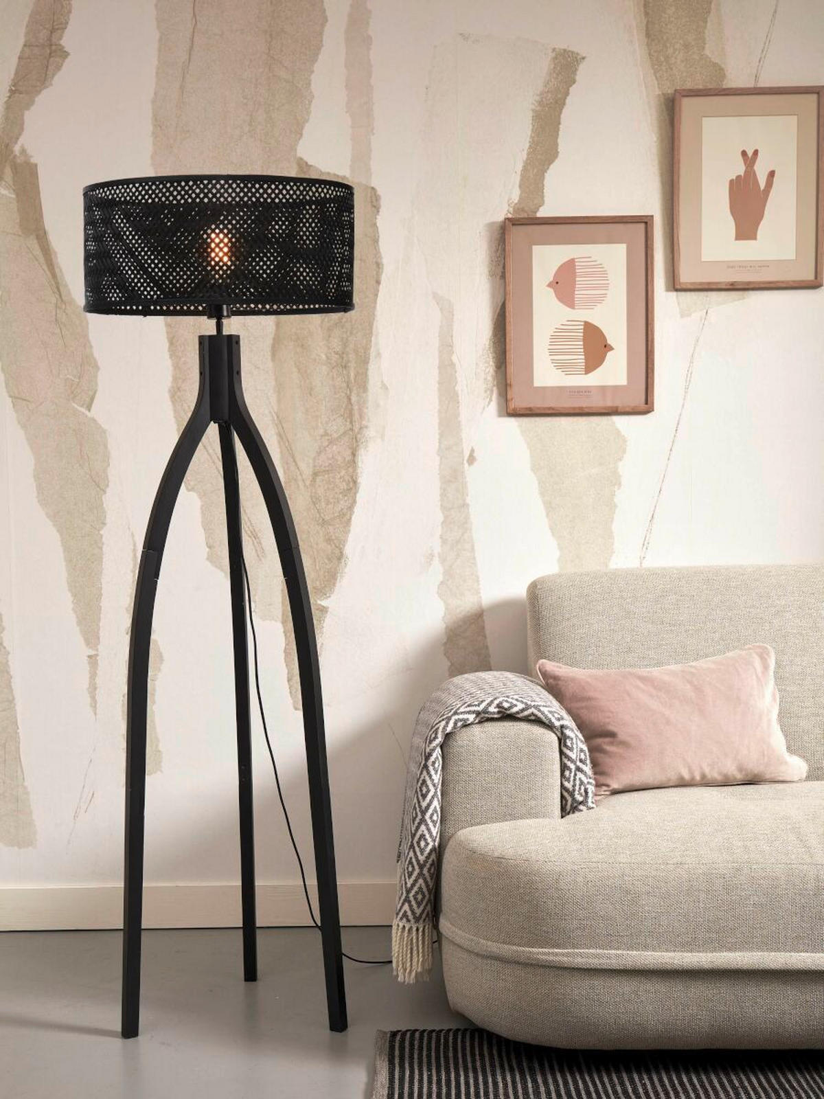 GOLVLAMPA GOOD&MOJO 50/50/145 cm    - svart, Trend (50/50/145cm) - Good & Mojo