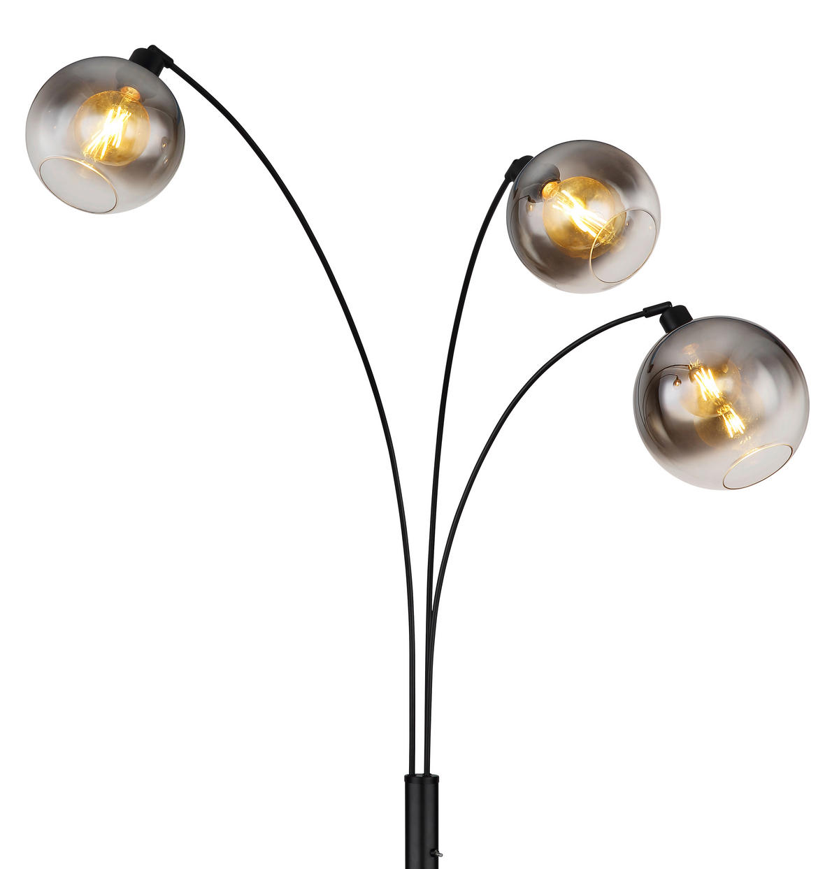 STOJEČA SVETILKA     105/160/200 cm          - črna, Design, kovina/steklo (105/160/200cm) - Globo