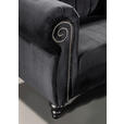 2-SITZER-SOFA in Chenille Schwarz  - Schwarz, Design, Holz/Textil (168/96/75cm) - Ambia Home