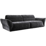 BIGSOFA Chenille Anthrazit  - Anthrazit/Schwarz, KONVENTIONELL, Kunststoff/Textil (300/91/116cm) - Cantus