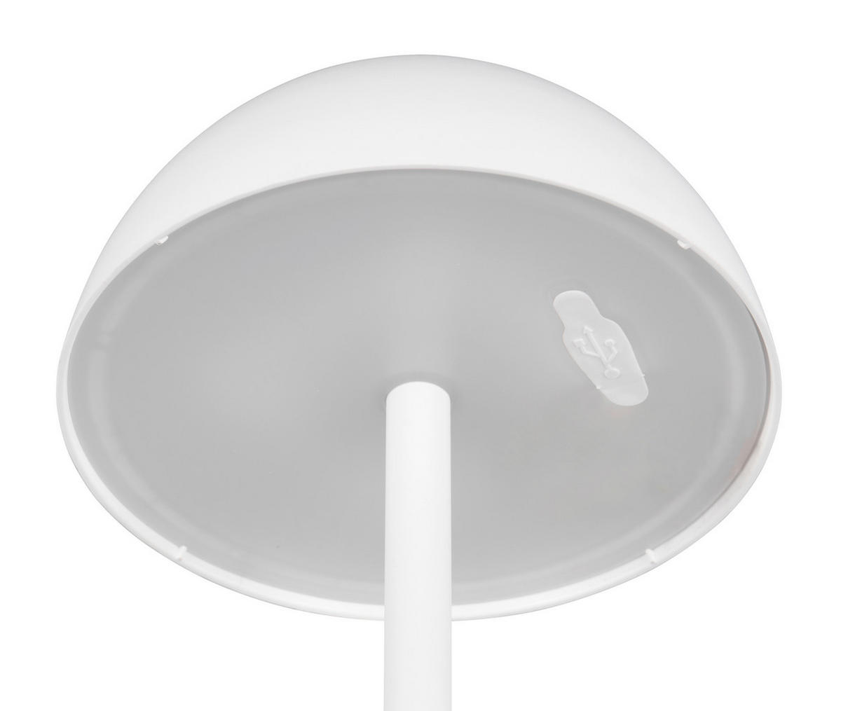 NABÍJATEĽNÁ STOLNÁ LAMPA 13,5/30 cm - biela, Trend, plast (13,5/30cm)