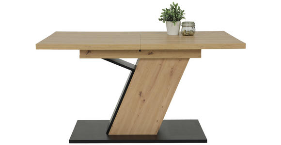 ESSTISCH in Holzwerkstoff 140-180/90/76 cm - Schwarz/Eiche Artisan, KONVENTIONELL, Holzwerkstoff (140-180/90/76cm) - Carryhome