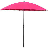 SONNENSCHIRM 260 cm Pink  - Pink/Schwarz, MODERN, Textil/Metall (255/250/255cm) - Gardenson