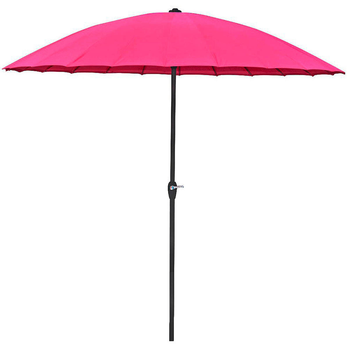 SONNENSCHIRM 260 cm Pink  - Pink/Schwarz, MODERN, Textil/Metall (255/250/255cm) - Gardenson