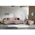 ECKSOFA in Cord Rosa  - Schwarz/Rosa, MODERN, Kunststoff/Textil (300/180cm) - Carryhome